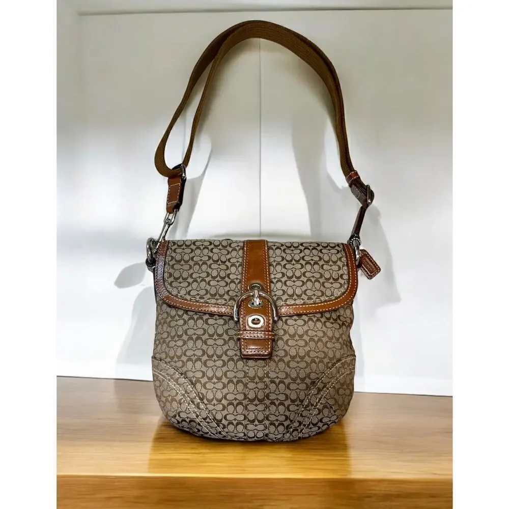 Y2K Coach Mini Signature Jacquard Convertible Bag